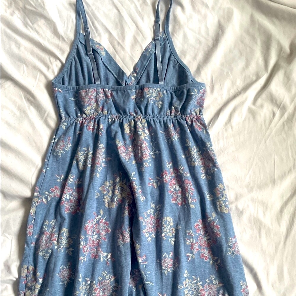La Vie en Rose Floral Blue Spaghetti Strap Nighty. - Picture 6 of 15